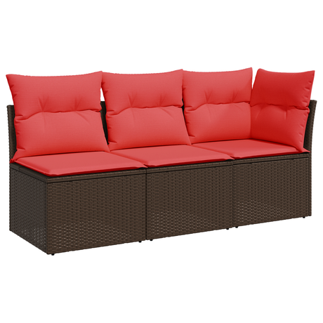 Vidaxl | tuin sofa | met kussen bruin 172 x 62 x 69 cm poly rattan