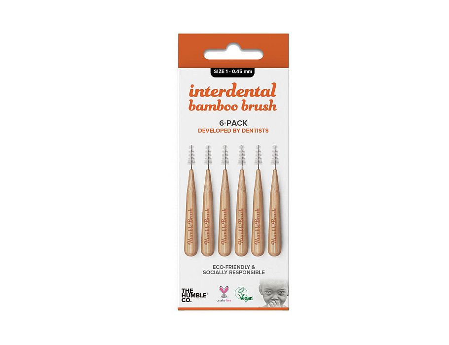 Die bescheidene Co. Interdentalbürste 6 Stück - Orange - 0,45 mm