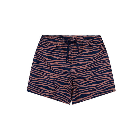 Lebendige Streifen | Blau-Orange UV-Badehose Junge
