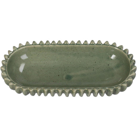 Kersten schaal keramiek green 26.5x12.5x4.5cm