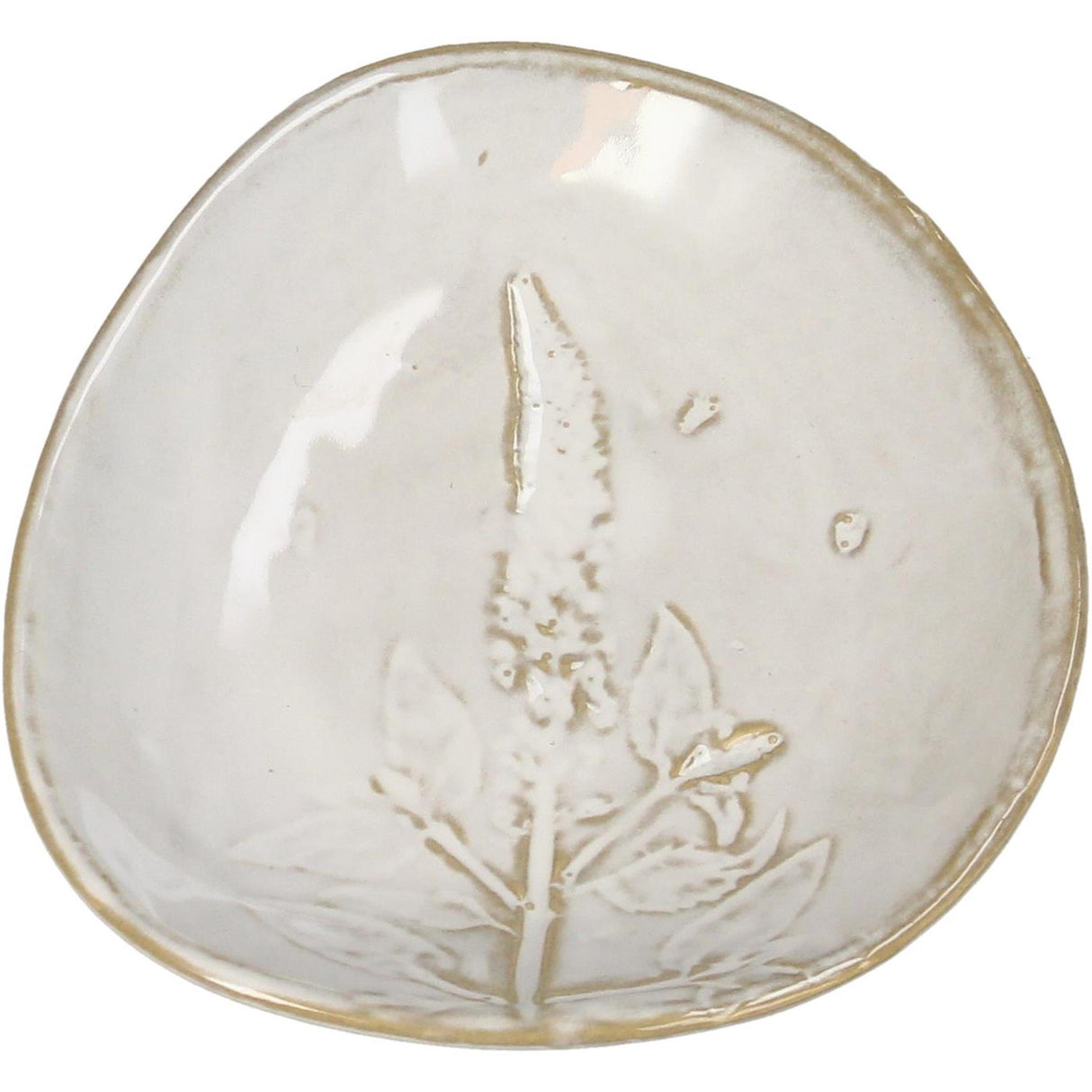 Kersten bord veldbloem keramiek white 11.5x10.5x2cm