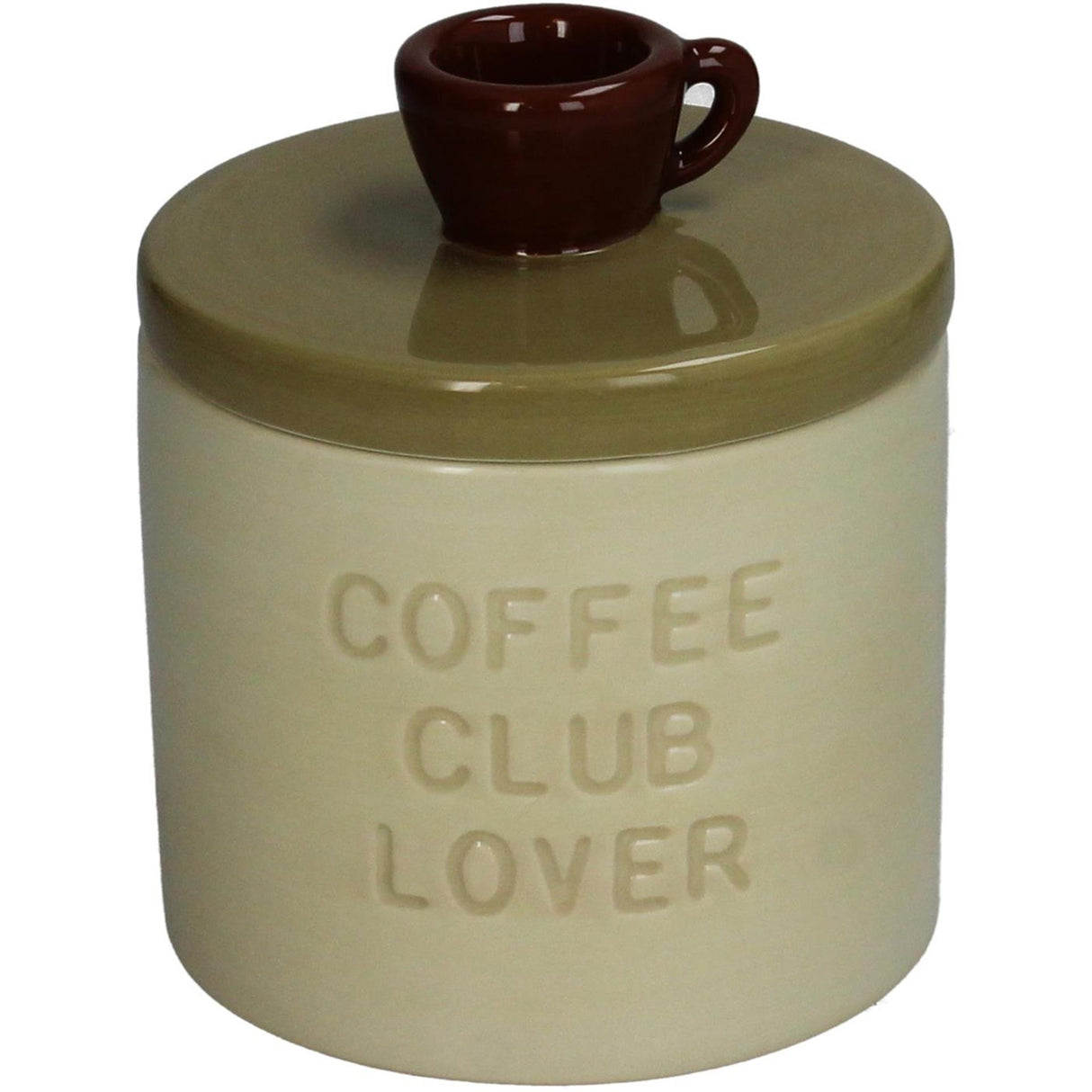 Kersten voorraadpot coffee club dolomite ivory 11x11x13cm