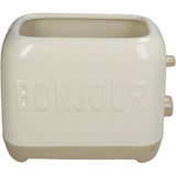 Kersten bloempot toaster fijn aardewerk ivory 22.6x13x17cm