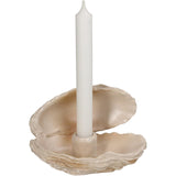 Kersten kandelaar oyster polyresin pearl 15.5x11.5x10cm