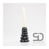 Season inspired decoration kaarsenstandaard 10x10x15 zwart