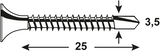 Connex zelfbo.gipsschroef 3.5x25 1000st fo - kh3160010