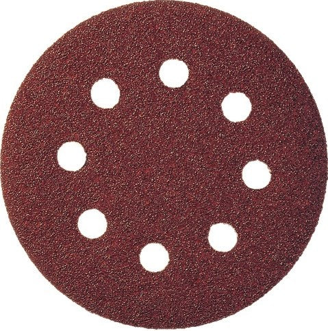 Klingspor Schleifteller mit Klettverschluss | gls 5 125 mm Körnung 120 | für Holz Metall Korund | Loch Nummer 8 | 50 Stück - 89493 - 89493a