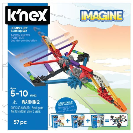 Bot-i Knex Imagine Jumbo Jet Bauset 57-teiliger Bausatz