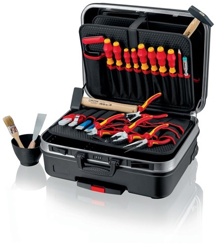 Knipex-Werkzeugsortiment | 24-teilig | im Hartschalenetui | für Elektriker | 1 Stück - 00 21 06 hl s