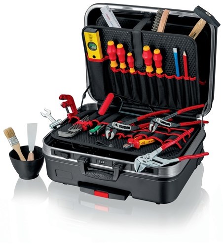 Knipex-Werkzeugsortiment | 31-teilig | im Hartschalenetui | für Sanitärinstallateure | 1 Stück - 00 21 06 hk s - 00 21 06 hk s