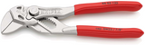 Knipex Mini-Schraubenschlüsselzange | 125mm Länge | Zange und Schraubenschlüssel in einem | kunststoffbeschichtet - 86 03 125 sb