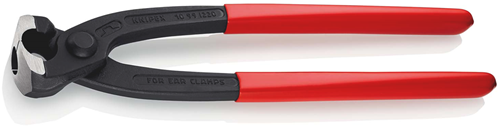 Knipex Ohrklemmenzange | 220mm Länge | kunststoffbeschichtet | schwarz atramentiert - 10 99 i220 sb