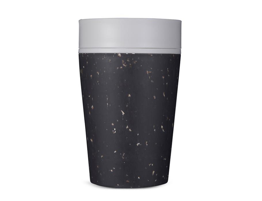 Circular Co. Kaffeetasse - runde Tasse - schwarz und weiß - 227 ml