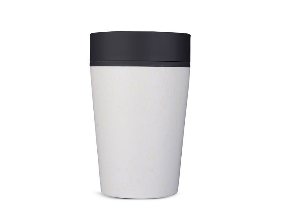Circular Co. Kaffeetasse - runde Tasse - grau schwarz - 227 ml