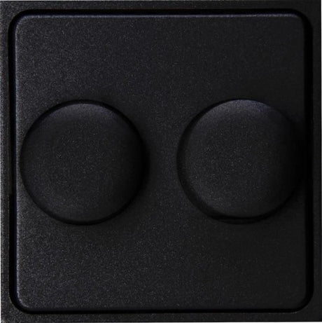 Enzo Kopp HK07 reine mattschwarze Abdeckplatte + Tasten-Duo-Dimmer – 4624535