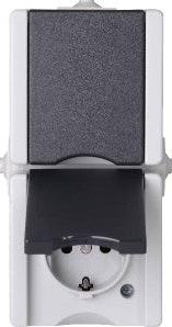 Enzo kopp swd opbouw stopcontact ra dubbel verticaal - 6628110