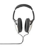 Nedis hpwd1201bk Over-Ear-Kopfhörer mit Kabel, 6,00 m, Silber, Schwarz