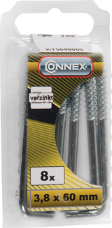 Connex kramschroef 3.8x60 8st vz - ky5040060
