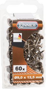 Connex Ziernägel 9,0 mm vernickelt 60 Stück ni - ky6310009