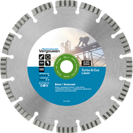 Vg diamantzaag 125 22.2mm laser turbo-s-cut