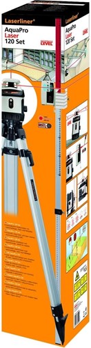 Laserliner Aquapro 120 Set | Rotationslaser + Stativ, Empfänger und Messlatte - 046.04.00a