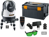 Laserliner powercross-laser 8 g | professionele kruislijnlaser | groen | 8 laserlijnen | loodfunctie | in l-boxx - 032.090l