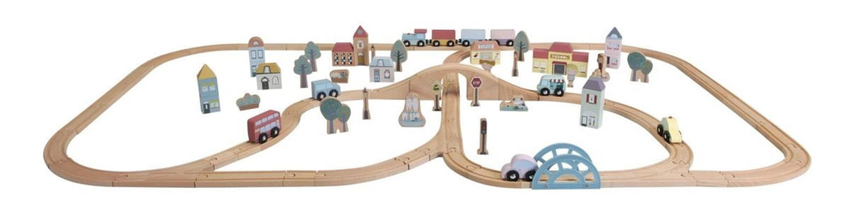 Little Dutch Eisenbahnschiene XL Holz 107-tlg