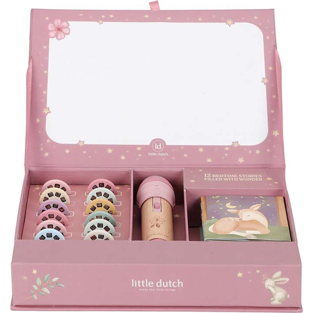 Little dutch verhalen projector zaklamp - roze