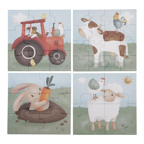 Little Dutch Tiamo Little Farm 4 in 1 Puzzle FSC