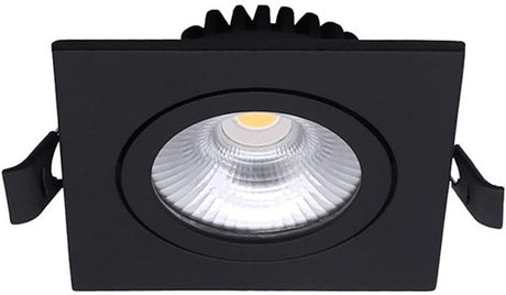 Enzo led inbouwspot 6w 2700k 85mm 60gr vierkant verstelbaar zwart - led4615