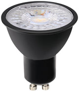 Enzo led spot gu10 230v 7-75w 60gr zwart 3000k dimbaar - led0651