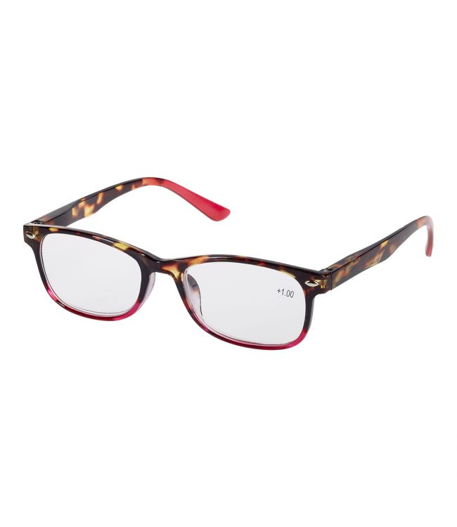 Spectrum Lesebrille flammenrosa rechteckig 2,00