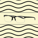 Spectrum Lesebrille schwarz rechteckig halbrandlos 2,50
