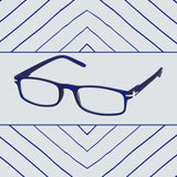 Spectrum Lesebrille mattblau rechteckig 3,50