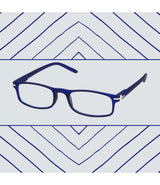 Spectrum Lesebrille matt blau sortiert rechteckig sortiert