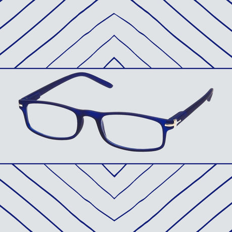 Spectrum Lesebrille matt blau sortiert rechteckig sortiert
