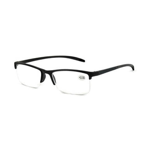 Spectrum Lesebrille schwarz rechteckig halbrandlos 3,50