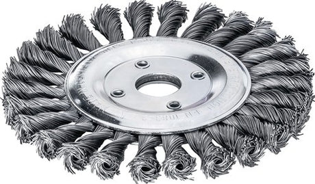 Lessmann Rundbürste | Loch d. 125 mm Drahtstärke 0,5 mm | Stahl 14 mm | 12.500 U/min | 1 Stück - 473211 473211
