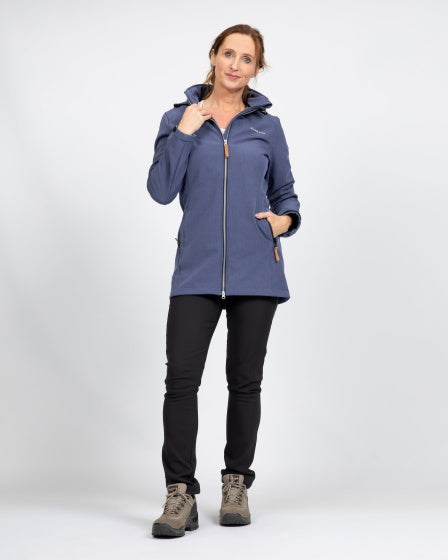 Lebenslinie Kya Softshell Parka Damen dunkelblau Größe xl