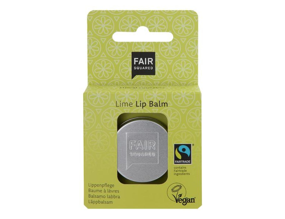 Fairer quadratischer Lippenbalsam, frische Limette, 12 g.