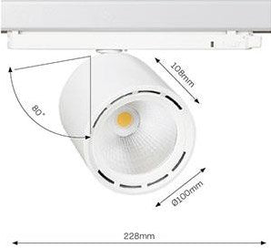 Lival LED-Schienenstrahler 3-phasig 34 W 4000 K schwarz 30 g Lival Cafeteria – 5050616