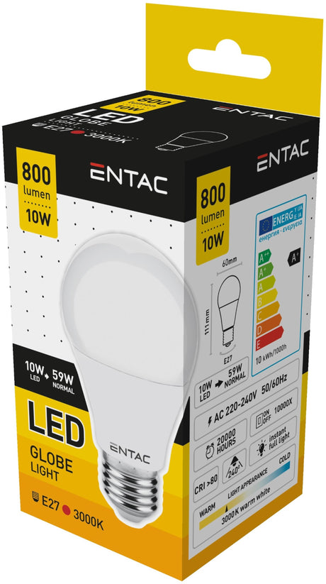 Avide Entac LED-Lampen E27 800lm Birne