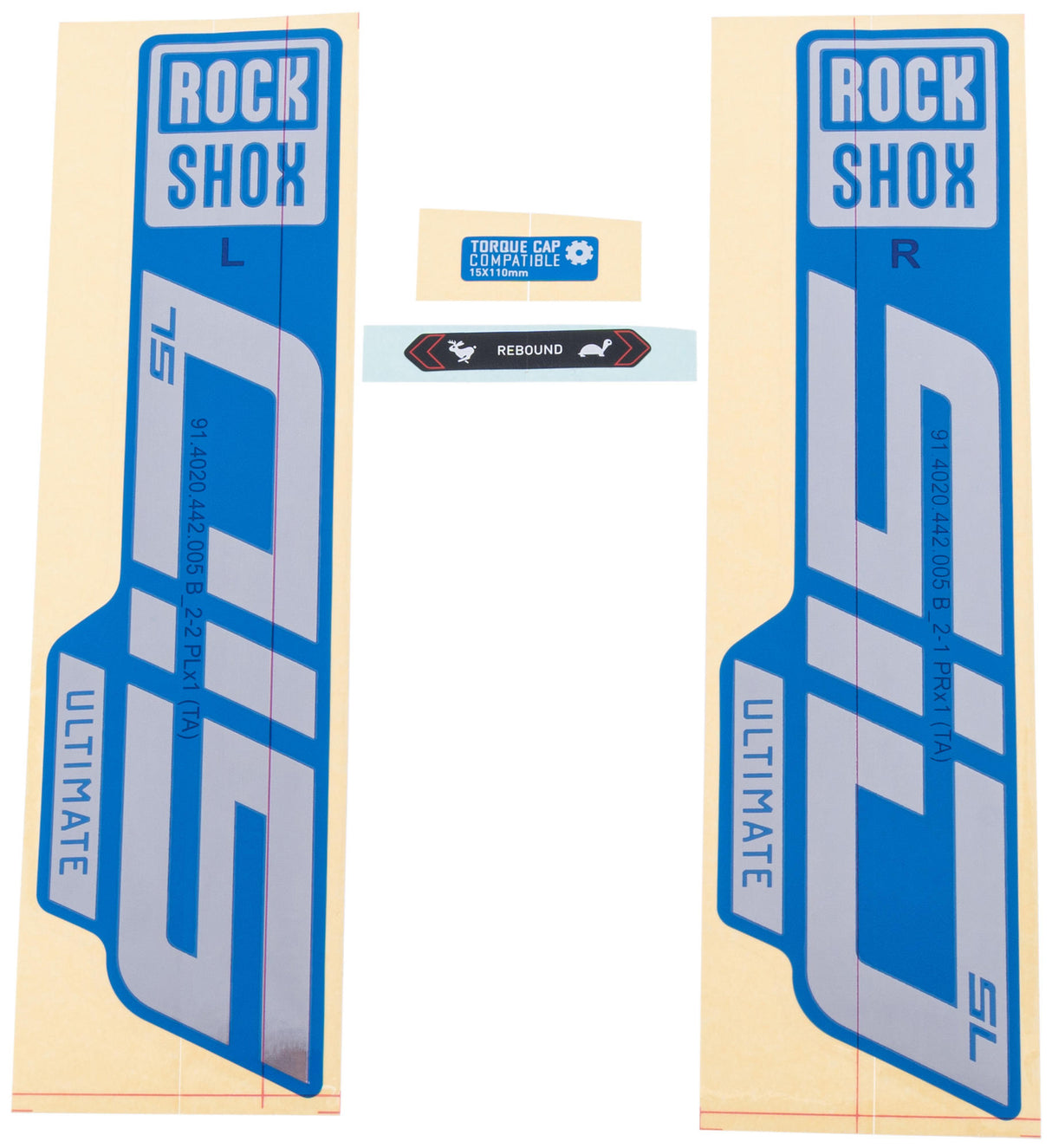 RockShox Aufkleber-Set RS SID SL ULT. Silber
