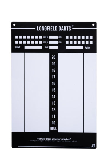Longfield Darts-Turnier Dartboard mit Zubehör schwarz 8-teilig