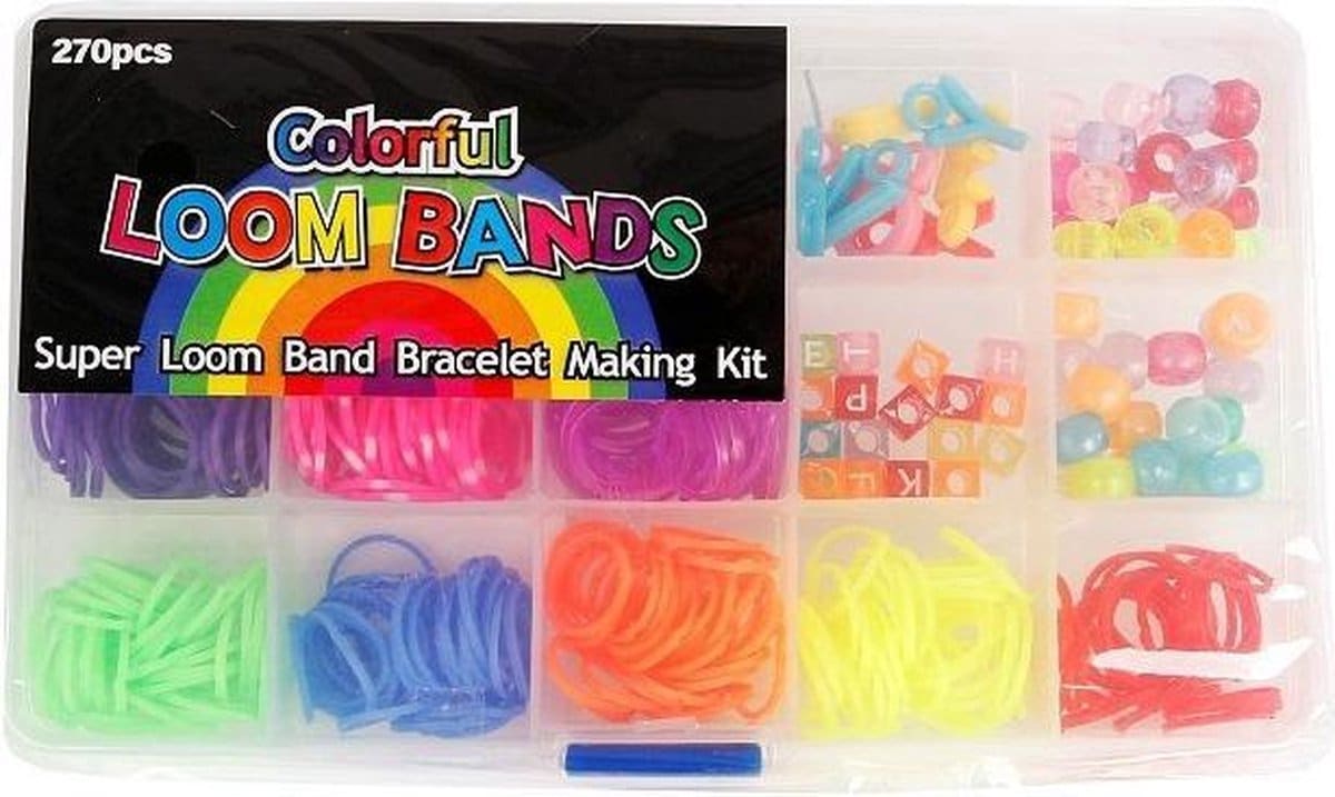Bongers Toys bunte Loom-Bänder zur Herstellung von Armbändern – 270 Stück