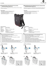 M-Wave Downtown Ridepack offensichtliche 2-in-1-Rucksacktasche
