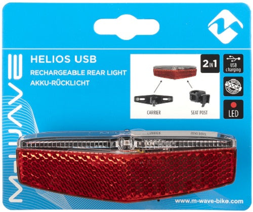 M-Wave Helios Hecklicht USB-Akku LED rot