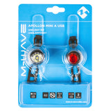M-Wave Apollon Mini Lighting Set LED 360 ° Sichtbarkeit schwarz