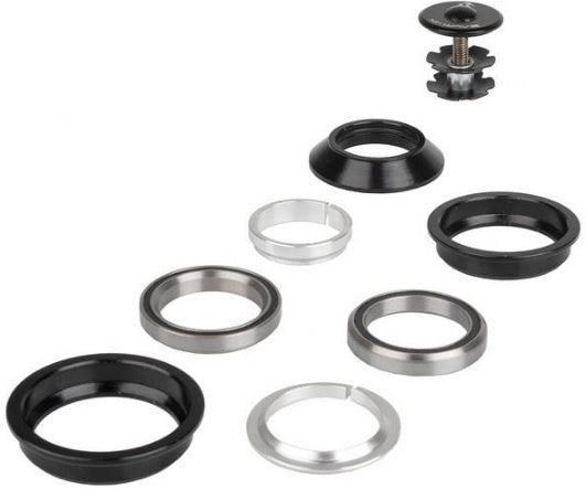 M-Wave Ball Head SS44 44 C 8-teilige schwarze Silber
