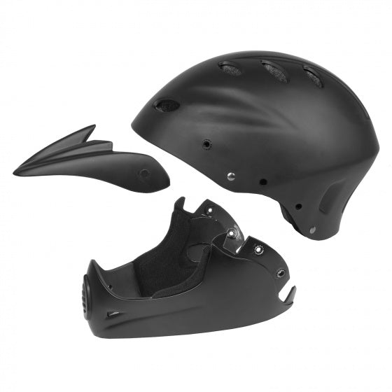 M-Wellen-Downhill-Fahrradhelm Unisex mattschwarz Größe 58-61 cm